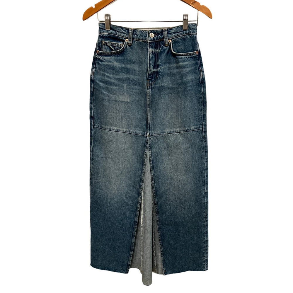 Reformation Tazz Denim Maxi Skirt Size 23